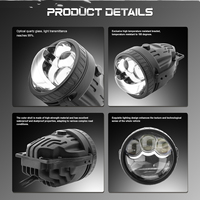 Feux antibrouillard laser 3,0 pouces, lumières blanches et jaunes, lentille de projecteur bi-LED, système d'éclairage automobile, phares antibrouillard de voiture