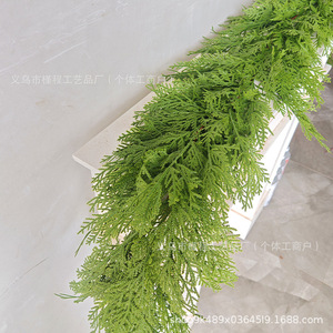 Guirnalda navideña Jin Cheng de 180 cm, corona artificial de ciprés verde, adorno decorativo colgante para decoración navideña - Product Image 2