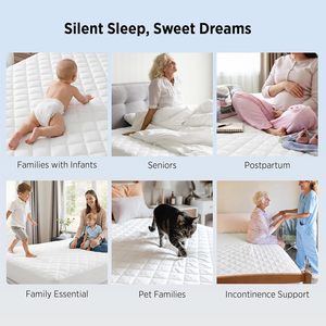 OEM Quilted Mattress Protector and Waterproof Mattress Protector Fitted Bed Cover Set - Product Image 4