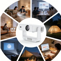 Projecteur portable intelligent KS4 avec Android 14, processeur Allwinner H723, 1 Go + 8 Go, 720p, 200 ANSI, home cinéma