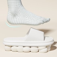 Sandalias Unisex de EVA con Rayas, Antideslizantes, Plataforma Gruesa, Secado Rápido, para Ducha, Baño, Hogar, Hotel, Uso Diario en Interiores y Exteriores
