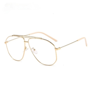 Gafas de sol poligonales cuadradas de aleación para hombre y mujer, lentes de sol de aviación de piloto a la moda, Retro, color rosa transparente, de gran tamaño, 2022 - Product Image 3