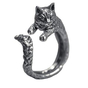 New Cat <b>Rings</b>, Cute Animal <b>Adjustable</b> Paw <b>Ring</b> Cat Lovers Women Gift <b>Size</b> <b>Adjustable</b> Brass Material Horse <b>Ring</b> - Product Image 3
