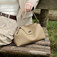 Grand sac de banlieue en cuir de vachette, simplicité urbaine, sac à bandoulière polyvalent, sac à main pour femme, grande capacité, design de niche, pour employées de bureau