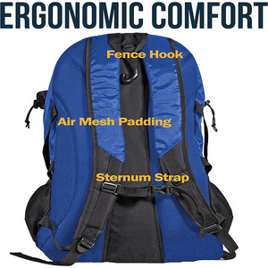 Sac à dos de lacrosse, sac d'équipement de hockey sur gazon avec deux porte-bâtons et compartiment séparé pour les crampons - Product Image 3