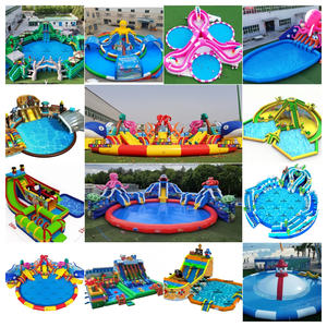 Parc aquatique gonflable personnalisé Jungle World, aire de jeux aquatique gonflable avec toboggans aquatiques et piscine à jets d'eau pour divertissement en plein air - Product Image 6