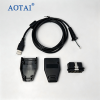 Boîtier OBD2 noir vers boîtier JST ZHR-4P avec anneau magnétique et câble connecteur USB-A mâle