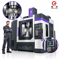 Tour vertical CNC robuste à colonne unique avec table rotative et rampe verticale