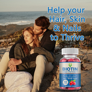 ODM Raspberry Flavor 5000MCG Gomitas de biotina con biotina y suplemento de sodio para Healp Mantener el cabello saludable para adultos - Product Image 6