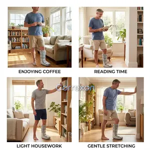 Tıbbi Pnömatik Hava Destekli Bot Ayakkabısı Ayarlanabilir Yükseklik Ortopedik Ayak Bileği Kırığı Desteği OEM Düşük Minimum Sipariş Adedi CE <span class=keywords><strong>FDA</strong></span> Onaylı - Product Image 6