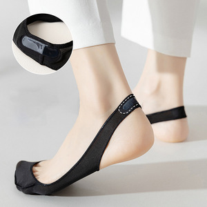 Calcetines invisibles de verano para mujer, antideslizantes de silicona para tacones altos, de seda helada fina, con sujeción de media palma, ¡Novedad! - Product Image 4