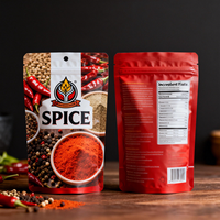 Sachets Doypack à fermeture éclair en aluminium de luxe avec impression personnalisée, recyclables, de qualité alimentaire, pour emballage de thé en poudre et d'épices