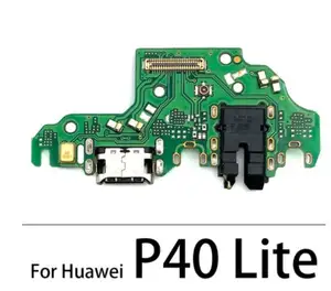 Papan Konektor Dok Mikrofon Port Pengisi Daya USB Asli untuk Huawei P30 P20 P10 P9 P40 Lite E 5