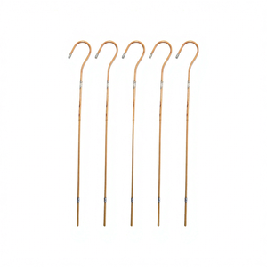 Bâton de marche et canne de randonnée en rotin moderne et durable avec embout en aluminium - Personnalisable pour une utilisation en extérieur - Product Image 1