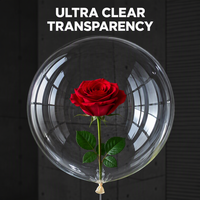 Ballon transparent gonflable à l'hélium de 12 pouces pour décoration de fête d'anniversaire, à remplir