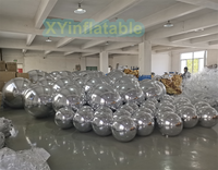 Grand ballon gonflable de miroir de disco d'usine de la Chine, boule gonflable géante de Chrome pour la décoration d'événement