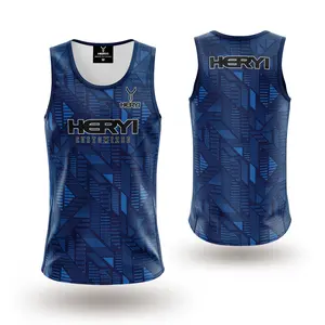 Wholesale New Design Breathable Sublimated Women's Running Singlet Custom Pro Polyester Singlet Running