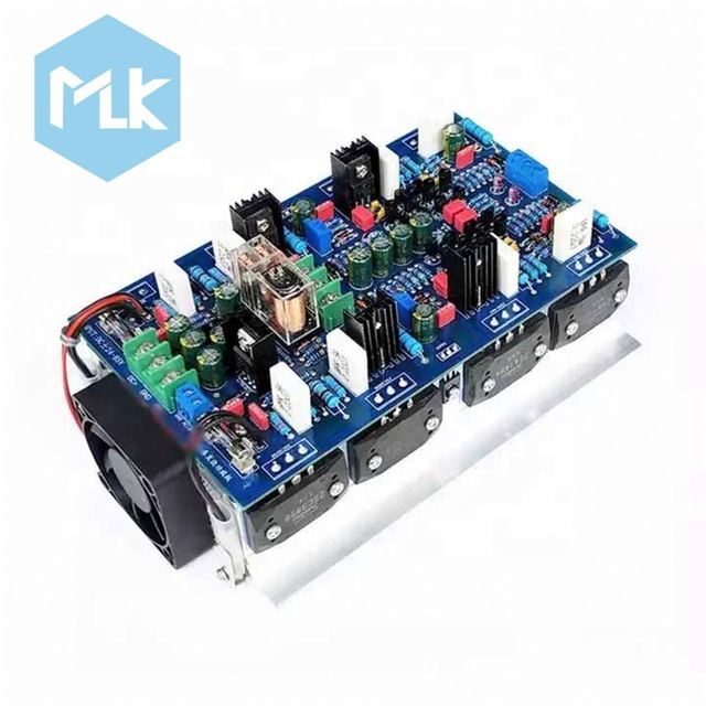 MLK 2X 500W Amplifier Board 2 Channel Stereo Amplifier Board High Power 2SC3858 2SA1494 With Radiator High-end Audio
