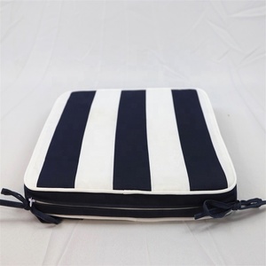 Diseño moderno azul marino y raya blanca reciclar impermeable antipolvo ácaros asiento cojín relajación silla cojín para uso - Product Image 1