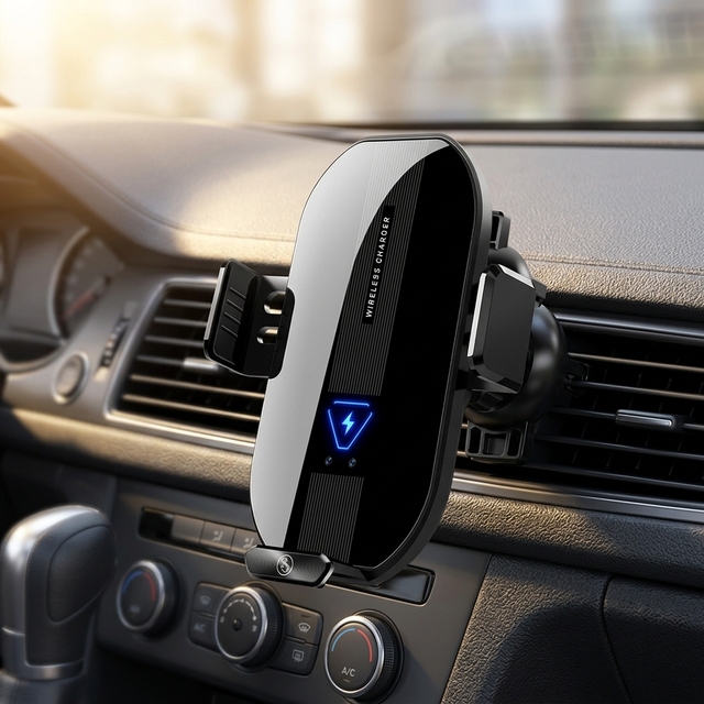 Magnetic Wireless Car Phone Charger with QC3.0 Fireproof Material Universal Fit Vent-Mounted for Mobile Phones