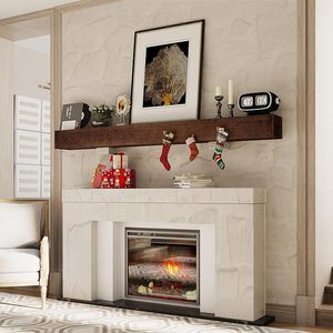 <span class=keywords><strong>Chimenea</strong></span> Moderna <span class=keywords><strong>de</strong></span> Pared <span class=keywords><strong>para</strong></span> Interiores con Repisa <span class=keywords><strong>de</strong></span> <span class=keywords><strong>Madera</strong></span> Decorativa <span class=keywords><strong>para</strong></span> Uso en Villas, Hoteles y Salas <span class=keywords><strong>de</strong></span> Estar - Product Image 2