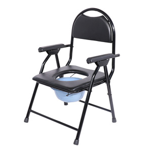 Folding <b>Commode</b> <b>Chair</b> Steel Pipe Portable Toilet Stool For Elderly And Pregnant Women - Product Image 1