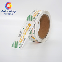 Etiquetas en Rollo Resistentes al Agua para Máquinas Etiquetadoras Automáticas, Etiquetas Impresas Personalizadas para Alimentos y Dulces de Alta Velocidad