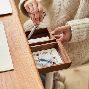 Multifunctional Wooden Single Tier Under Table <strong>Drawer</strong> Organizer for Office School Home <strong>Desks</strong> with Tableware Storage - Product Image 3