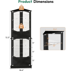 Mobile ad <span class=keywords><strong>Angolo</strong></span> Moderno in Rovere Massiccio, Armadio Multifunzionale Bianco a Triangolo per Soggiorno, <span class=keywords><strong>Bar</strong></span> Domestico, Uso Commerciale e Esterno - Product Image 2