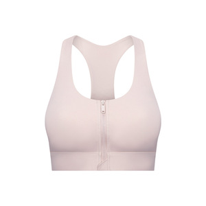 Soutien-gorge de sport à maintien élevé, respirant et réglable pour femme, motif écossais, avec cristaux, fermeture éclair frontale, anti-choc, pour la gym - Product Image 3