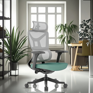 Silla Ergonómica con Marco de PP, Soporte Doble para la Espalda, Reposacabezas Ajustable en Altura, Reposabrazos Anchos y Fijos, Construcción Duradera - Product Image 3