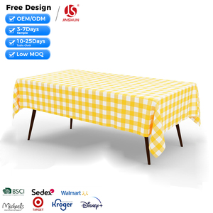 <span class=keywords><strong>Gingham</strong></span> dùng một lần bảng vải 54x108 inch không thấm nước Khăn trải bàn bằng nhựa, hình chữ nhật màu vàng và trắng rô bảng bao gồm - Product Image 1