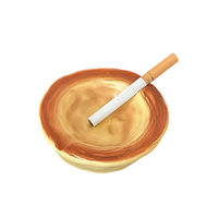 Cendrier moderne en résine en forme de tarte aux œufs, créatif et original, ornement de table basse pour la maison, tendance, mignon et de grande valeur pour le salon