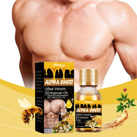 Huile de renforcement de la poitrine au venin d'abeille Alpha Chest 15 ml OEM, huile pour augmenter l'élasticité de la peau, huile raffermissante pour la mise en forme de la poitrine pour hommes