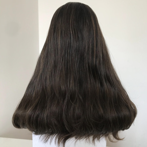 Peluca de Cabello Humano Brasileño 100% Kosher, Sin Pegamento, con Ondas Naturales, Encaje Transparente para <span class=keywords><strong>la</strong></span> <span class=keywords><strong>Comunidad</strong></span> Judía - Product Image 5