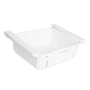 ตะกร้าพลาสติกเก็บของทรงสี่เหลี่ยมผืนผ้าพับเก็บได้อุปกรณ์จัดระเบียบในตู้เย็นแบบทันสมัย - Product Image 5