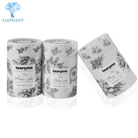 Boîtes à thé en carton rondes personnalisées de petite taille, de qualité alimentaire, en carton blanc, pour l'emballage de thé et de café