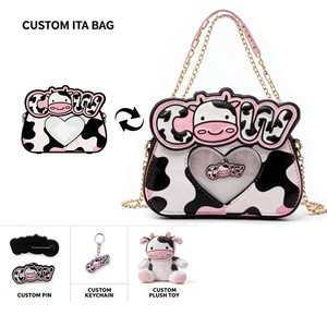 กระเป๋า Itabag ขายส่ง แบบกำหนดเอง ลายอนิเมะ พวงกุญแจตุ๊กตาติดกระเป๋า  กระเป๋า Ita แบบสั่งทำ กระเป๋าถือผู้หญิง ดีไซน์เนอร์ กระเป๋าหนังสะพายไหล่ - Product Image 1