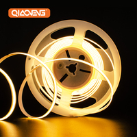 Bande LED COB sans points lumineux, éclairage flexible DC12V 3500K (blanc chaud) 320 LED/m 10W/m 1150 Lumens/m NA 25mm, découpe possible, décoration d'armoires, CE