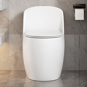 WC monobloc autoportant au design contemporain, bleu électroplaqué, en céramique, avec chasse d'eau à siphon - Product Image 6