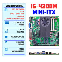 Nouvelle carte mère industrielle Mini ITX Intel Core I5-4300M 6 ports COM double LAN RS485 RS422 Hardware Watchdog Mini PCIe