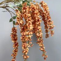 Bunga Tiruan DKB Grosir Warna Biru Merah Ungu Wisteria Bunga Sutra Gantung Tahan Lama untuk Dekorasi Dinding Bunga Pernikahan dan Rumah
