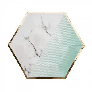 Wholesale Price Disposable Hexagonal 8 Inch Paper Plate for Carnivals and Festivals - Product Image 1
