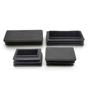 Shih Hung Hardware Rectangular Tube Plug Black Plastic Furniture Accessories For Shelf Table <b>Chair</b> Square Tube Foot <b>Pad</b> - Product Image 4