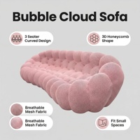 Canapé Bulle Moderne 98,43 Pouces 3 Places Design Nid d'Abeille 3D pour Salon Bureau Appartement Petit Espace Fournisseur OEM ODM