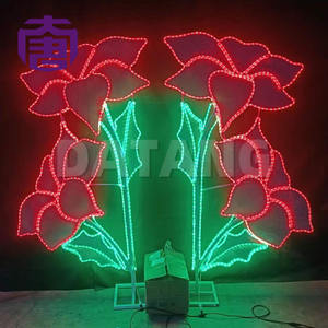 Lampes de poteau 2D faciles à installer, résistantes aux intempéries, décorations de Noël pour une ambiance festive durable dans les rues - Product Image 5