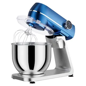 Factory customization household kitchen 6.5L 7L 8L SUS304 bowl 10+0 with LED display stand foods electric cake mixer machine
