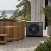 Refroidisseur électrique métallique 3,45 kW 60 Hz pour bain froid avec pompe intégrée, filtre et réfrigérant R410A – Système de refroidissement pour bain de glace et pompe à chaleur pour piscine