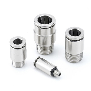 Connecteur rapide pneumatique PC8-02 tout en cuivre 6 mm, droit, haute température, haute pression, pour cylindre à air, connexion rapide POC - Product Image 1