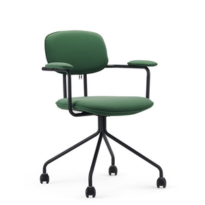 Personnalisé hôtel salle <span class=keywords><strong>de</strong></span> conférence visiteur chaises <span class=keywords><strong>de</strong></span> <span class=keywords><strong>bureau</strong></span> en cuir avec roulettes et bras très Offre Spéciale <span class=keywords><strong>pas</strong></span> cher - Product Image 1